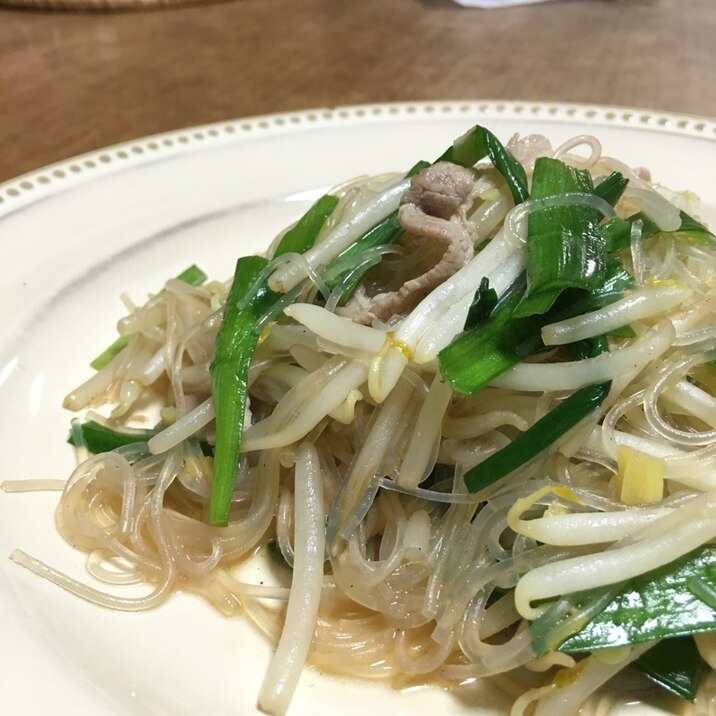 春雨ともやしの炒め物